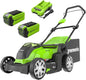 Cortacésped a batería Greenworks 40V (35 cm) con 2 baterías de 2Ah y cargador