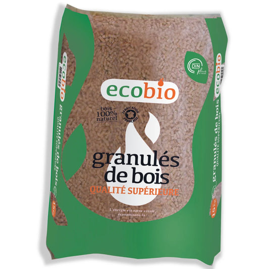Ecobio – 1 palet de pellets de madera que contiene 66 sacos de 15 kg