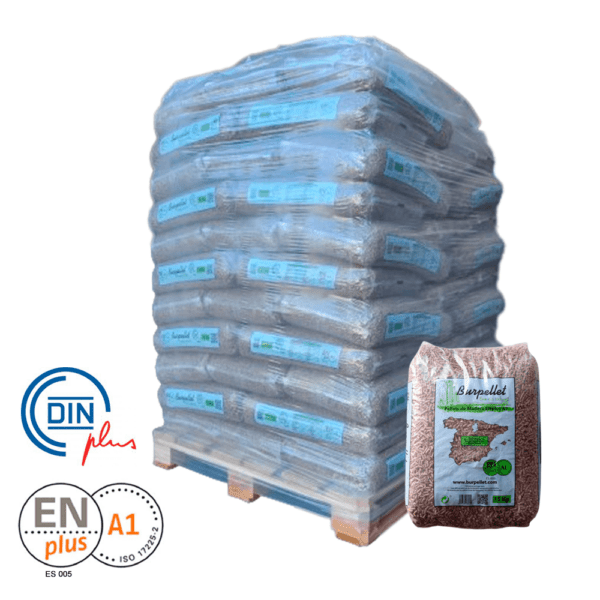 BURPELLET –  Palet de 72 Sacos (15 kg c/u) | Doble Certificación ENplus A1 y DINplus