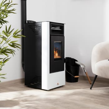 Estufa de pellet WATT 9 kW blanco