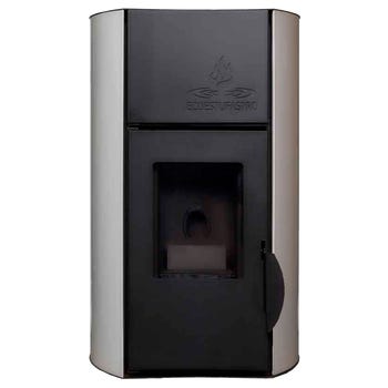 HIDROESTUFA DE PELLET DE 18 KW DE POTENCIA, AUTONOMÍA 5-15 HORAS, SUPERFICIE 150 M2 Y CONSUMO 1-3 Kg/h COLOR BLANCO CON CRISTAL